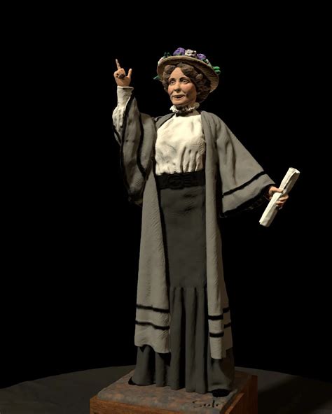 Emmeline Pankhurst statue modeled in 3D by Emil Solé