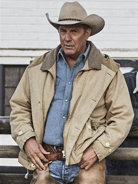 Tv Series Yellowstone Kevin Costner Beige Jacket