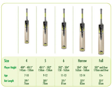 Cricket 360: Cricket Bat Size Guide