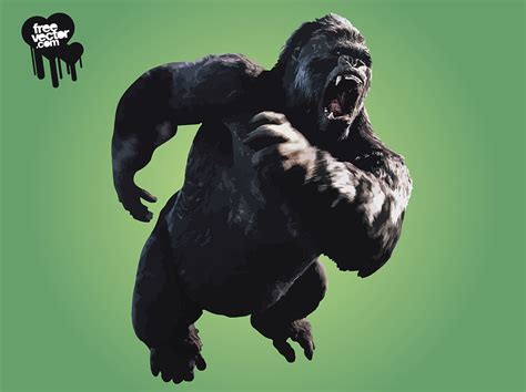 Angry King Kong Vector Art & Graphics | freevector.com