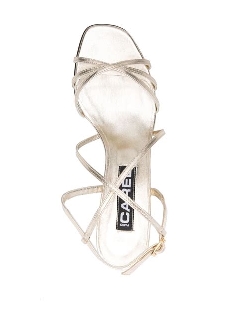 Carel Paris Tango 70mm Laminated Strappy Sandals In Gold Modesens