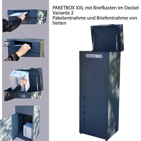 Paketbox Xxl F R Gro E Pakete Mit Briefkasten Im Deckel