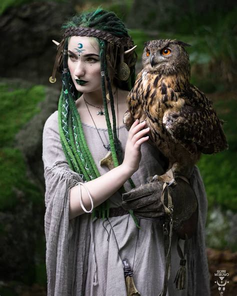 Pagan Owl Witch Mode Legend Stories Handmade Boho Jewelry Forest Elf