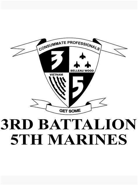 3rd Battalion 5th Marines Full Color Veteran Poster For Sale By