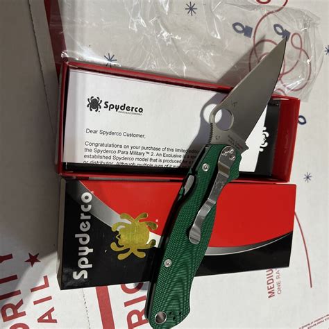 Spyderco Paramilitary 2 Green Aluminum Bd1n C81alpgr2 Exclusive New Ebay