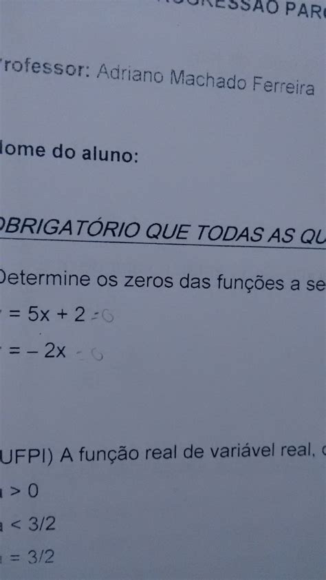 Fotos Determine Se Existirem Os Zeros Das Funcaµes Quadraticas Popular