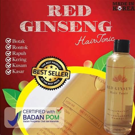 Jual Red Ginseng Perawatan Rambut Hair Tonic Made In Korea 250ml