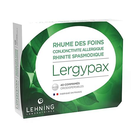 Lergypax Lehning comprimés Rhume des foins Rhinite allergique