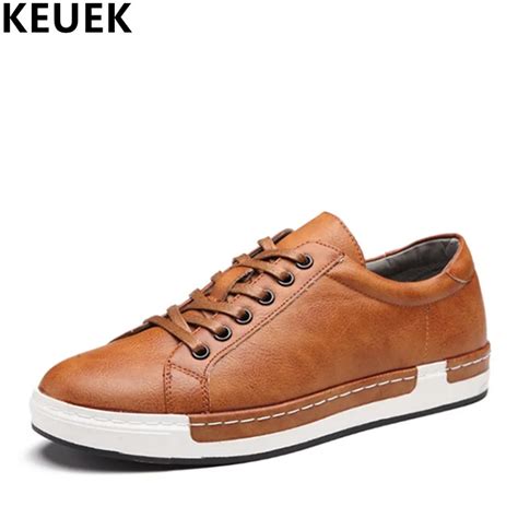 Large size Fashion Men Casual shoes Breathable Lace Up Flats Male ...