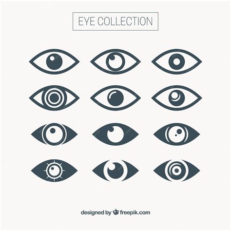 Premium Vector | Abstract eye collection