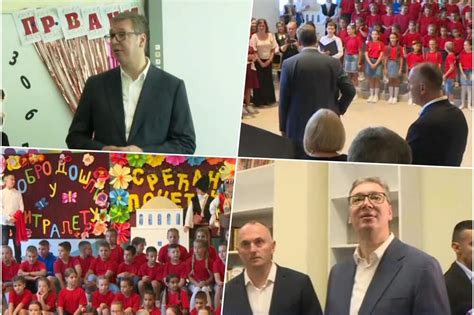 PREDSEDNIK VUČIĆ OBIŠAO OŠ SVETISLAV GOLUBOVIĆ MITRALJETA Poručio