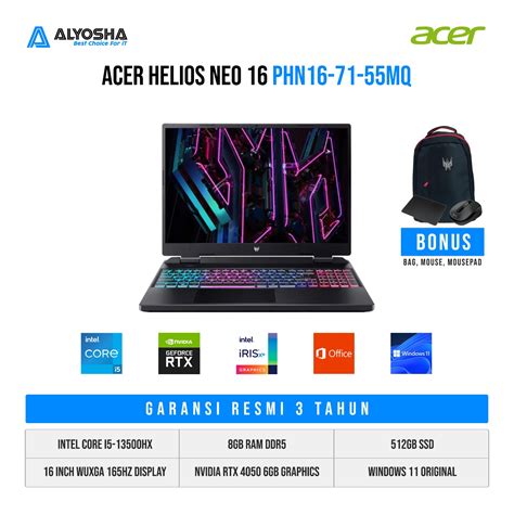 ACER PREDATOR HELIOS NEO 16 PHN16-71-55MQ – Alyosha Computer