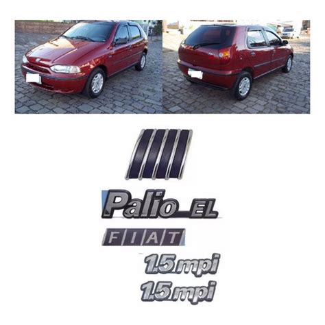 Kit Emblemas Palio El Mpi Fiat Completo Linha Shopee Brasil