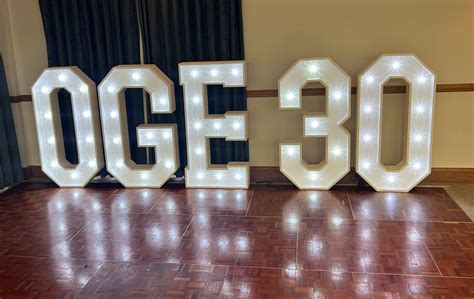 Personalised Light Up LED Letters Hire Big Bash Events