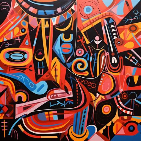 Premium Photo Painting Of A Colorful Abstract Painting Of Musical