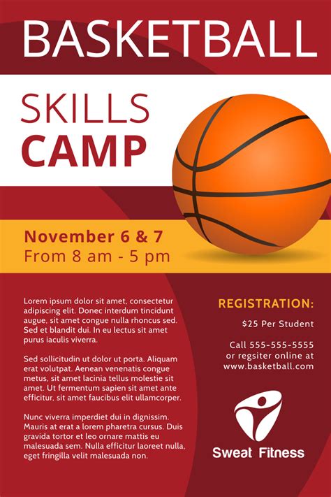 Basketball Skills Camp Poster Template Mycreativeshop