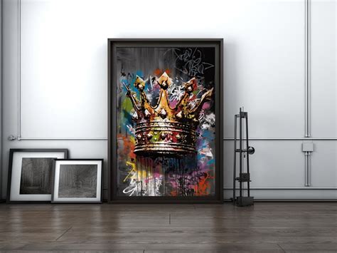 Crown Graffiti Wall Art, Printable Graffiti Art, King Crown Digital Art ...