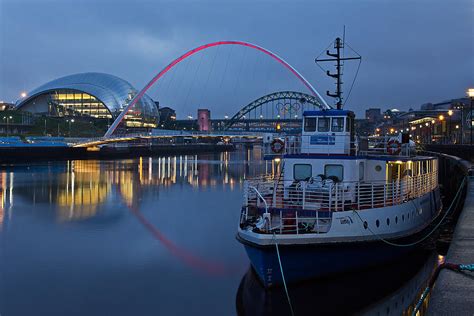 Newcastle Quayside at Night Photograph by David Pringle