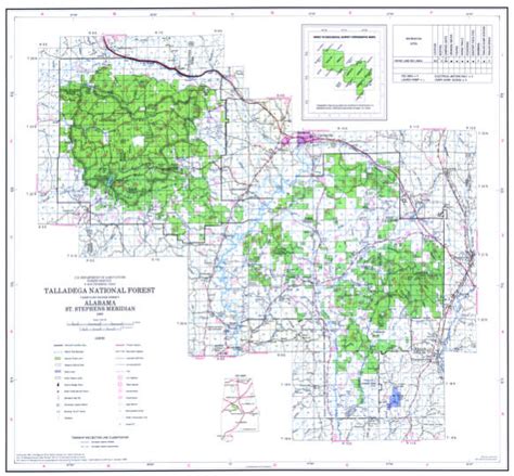 Alabama National Forest Map - Cities And Towns Map