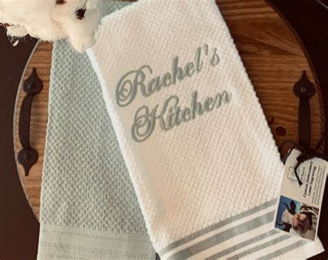 Set Of Hand Embroidered Kitchen Towels Months Of The Year Etsy