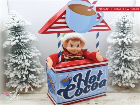 Christmas Elf Printable Hot Cocoa Booth Elf Ideas Elf Etsy