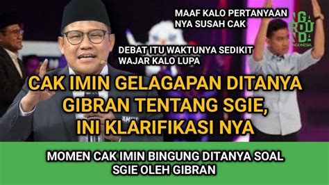 Klarifikasi Momen Cak Imin Gelagapan Ditanya Gibran Rakabuming Tentang