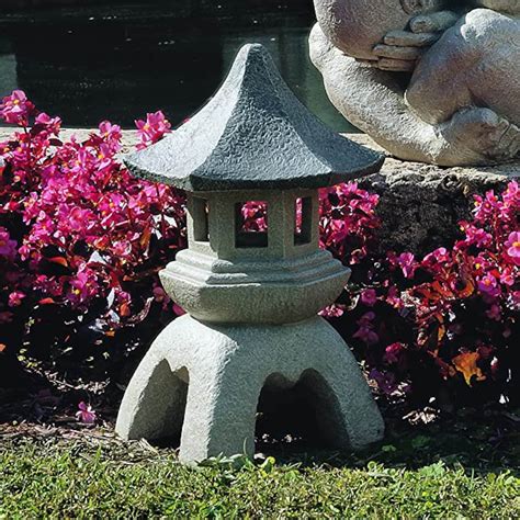 Asian Decor Pagoda Lantern Outdoor Statue Large 17 Inch Etsy