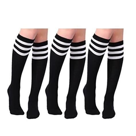 Hot Sale Wholesale Solid Color Stripe Sex Teen Girl Knee High Tube Sock China Solid Color Sock