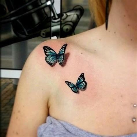 Tatuajes De Mariposas 【hermosas Y Femeninas】 Mariposa Azul Tatuaje