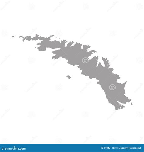 High Detailed Blue Map of South Georgia and the South Sandwich Islands ...