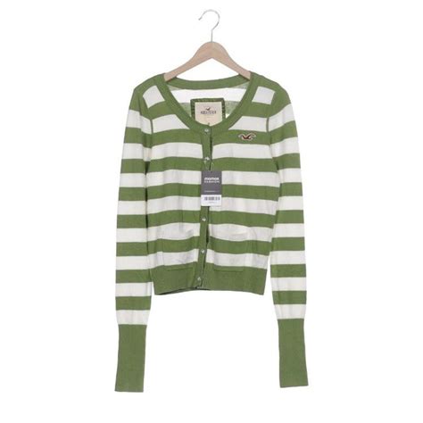 Hollister Co Women S Green And White Cardigan Depop