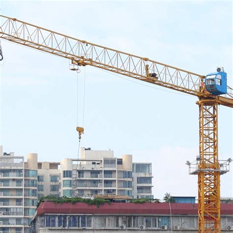 Fixed Flat Top Ton Tower Crane With Reinforced Structure Tower