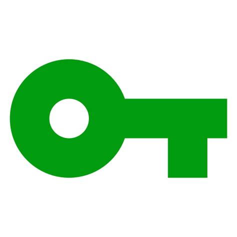 Green key symbol (png icon)