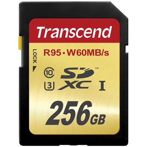 Transcend 256GB UHS 1 SDXC Memory Card Speed Class 3