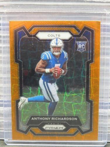 2023 Panini Prizm Anthony Richardson Orange Lazer Prizm Rookie RC 343