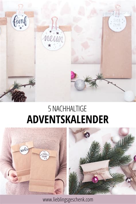 5 Nachhaltige Adventskalender Adventkalender Adventskalender Basteln