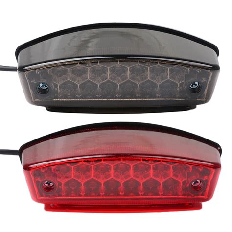 Luz Trasera Led Universal Para Matr Cula De Motocicleta L Mpara De