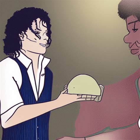 Michael Jackson With Ice Cream · Creative Fabrica