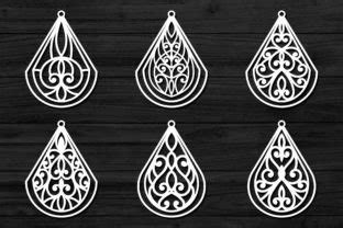 Earrings Jewelry Laser Cut Svg Bundle Graphic By Laijuakter