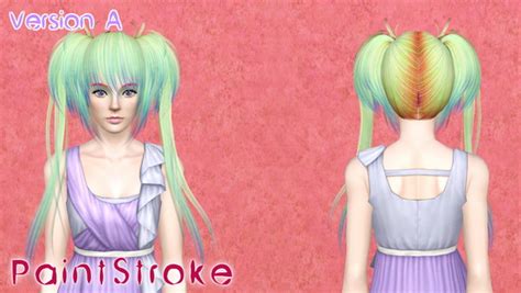 Butterflysims 022 Anime Hairstyle Retextured By Katty Sims 3 Hairs