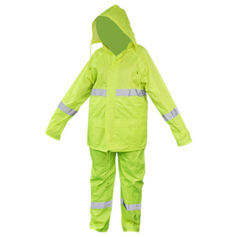 Amigo Safety Impermeable Pvc Poli Ster Pieza Con Reflejante