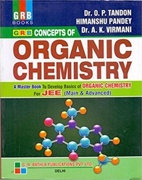 Grb Concepts Of Organic Chemistry For Jee Main And Advanced Buy Grb