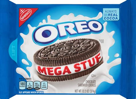 amazoncom oreo mega stuf chocolate sandwich cookies  oz