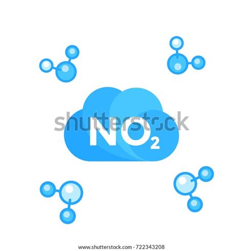 No2 Nitrogen Dioxide Molecule Stock Vector Royalty Free 722343208