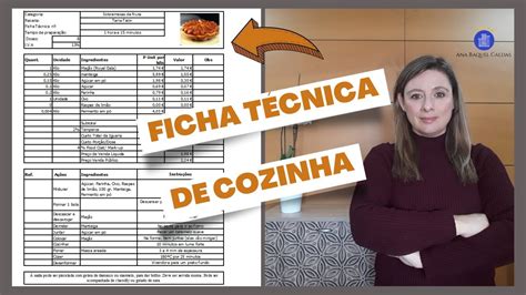 Ficha Técnica Passo A Passo Com Fórmulas Download Grátis Youtube