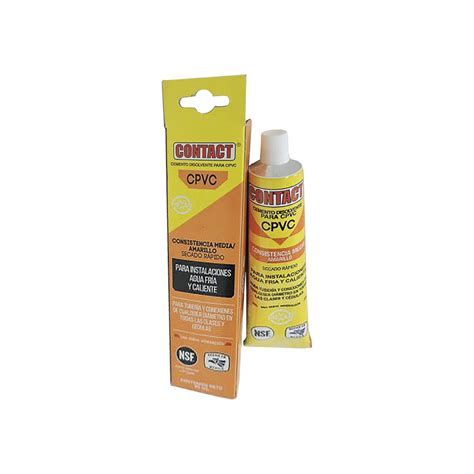 Cemento Cpvc Amarillo 60Ml Etiqueta Naranja Contact Z 22708 CONTACT