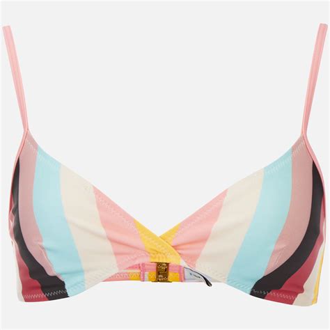 Solid Striped Women S The Brigitte Spring Bikini Top Multi Stripe Coggles