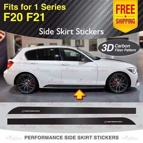 Performance Sport Side Skirt Stripes 3d Carbon Pattern Vinyl Decals Graphic Stickers Designed