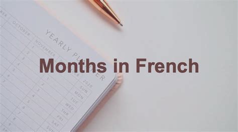 An easy beginner’s guide to the names of the months in French - Learn ...