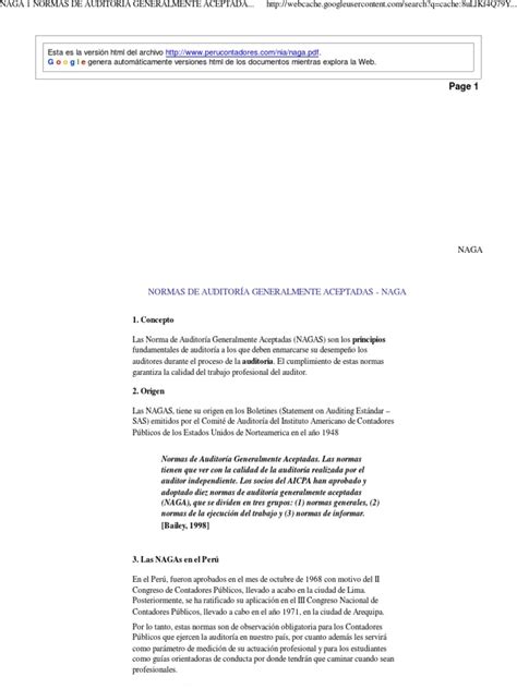 Pdf Naga Normas De Auditor A Generalmente Aceptadas Naga